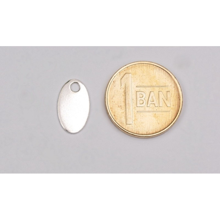  G1573-Charm argint cu 1 gaura 12x7mm
