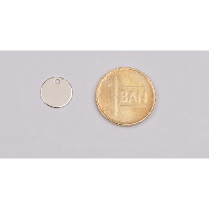 G1845-Charm banut argint cu o gaura 9mm