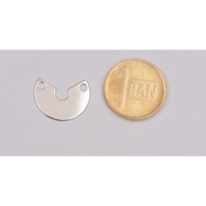 G1852-Pandant argint 925 jumatete de cerc cu 2 gauri-1 buc