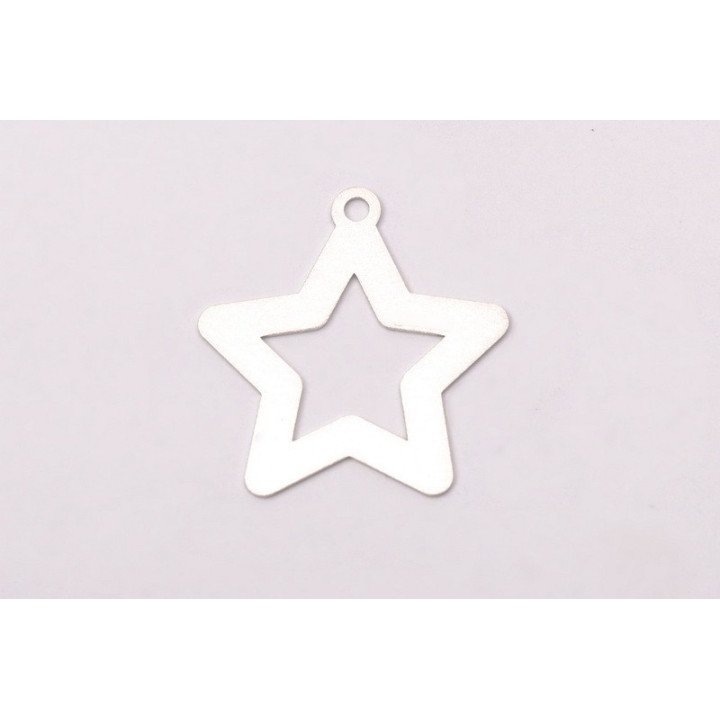 Laser-Cut-057-Charm steluta decupata argint 925 20x19mm 0.4mm grosime