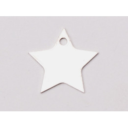 Laser-Cut-058-Charm steluta argint 925 11mm 0.4mm grosime