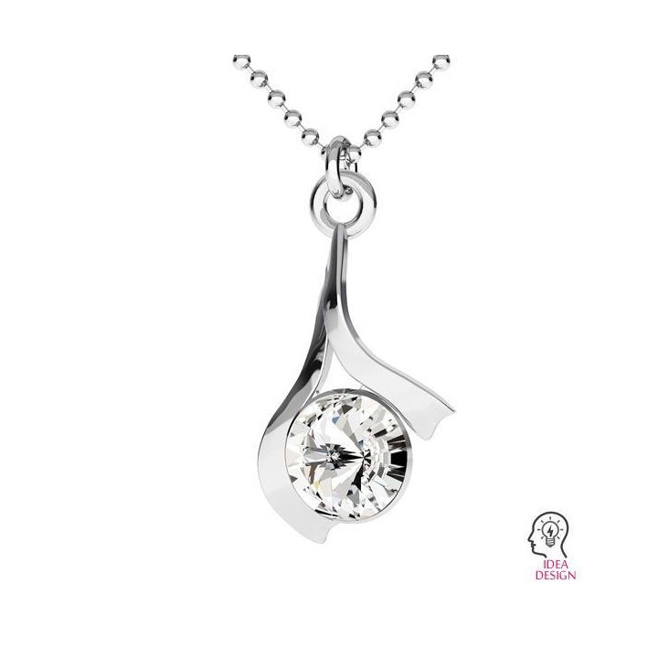 G2032-Baza pandant argint 925 pentru Swarovski Rivoli 1122 6MM-1buc