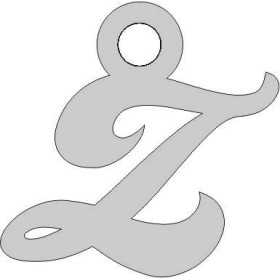 G0935-Litera Z din argint 925 8.6x7.3mm 1 buc - bijuterii personalizate din argint | simoshop