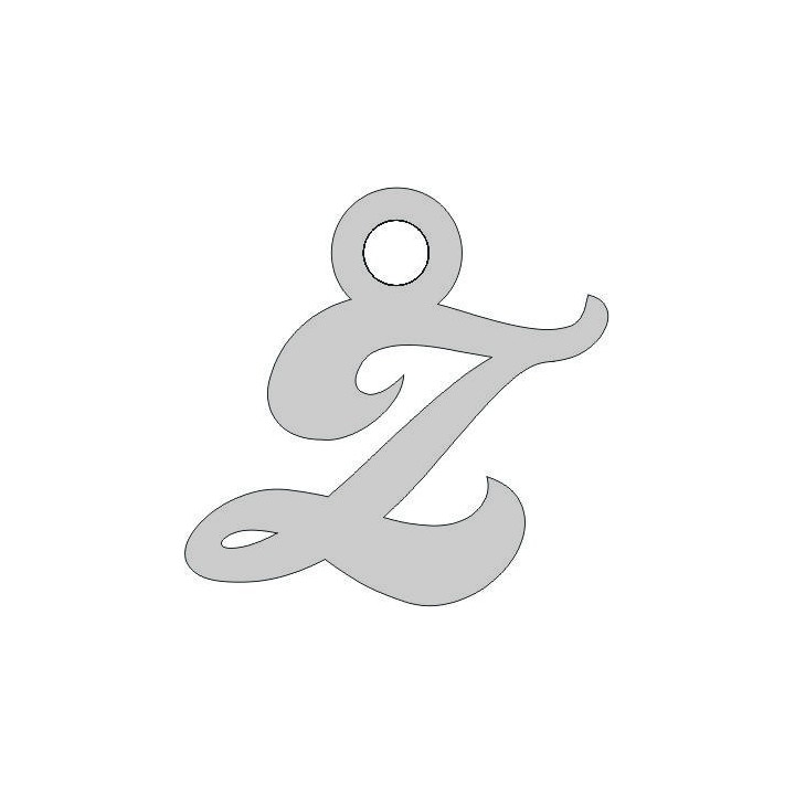 G0935-Litera Z din argint 925 8.6x7.3mm 1 buc - bijuterii personalizate din argint | simoshop