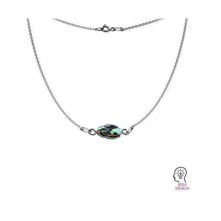G1062-Colier anchor argint 925 cu baza pentru Swarovski Beads