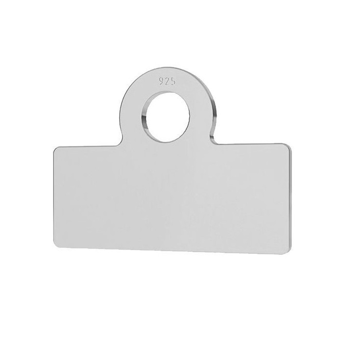Pandantiv din argint dretunghiular cu bucla 11mmx15mm 0.5mm G0347