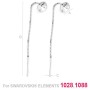 G0285-Cercei lantisor Swarovski Xirius Xilion Chaton 1088 SS39 - bijuterii personalizate din argint | simoshop
