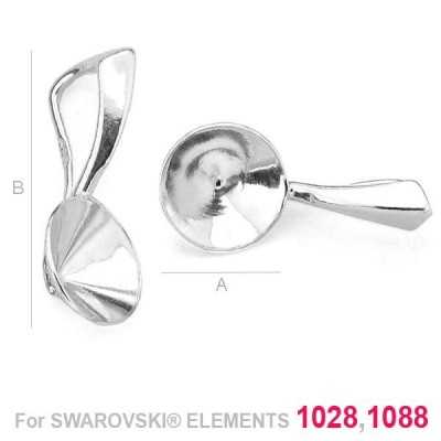 G0284- Baza pandantiv Swarovski Xirius Chaton 1088,1028 SS39 - bijuterii personalizate din argint | simoshop