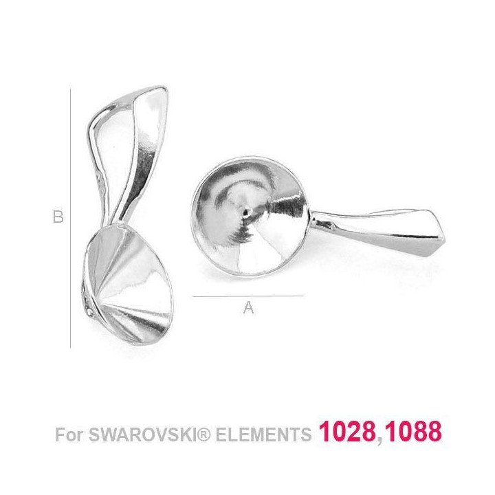 G0284- Baza pandantiv Swarovski Xirius Chaton 1088,1028 SS39 - bijuterii personalizate din argint | simoshop