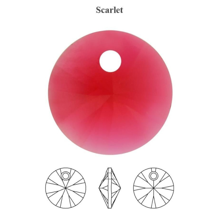 0576-SWAROVSKI ELEMENTS 6428 Scarlet 6mm-1 buc - bijuterii personalizate din argint | simoshop