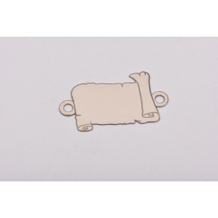 LASER-CUT-081-Link paper scroll din argint 925 25x12mm