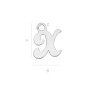 G0936-Litera K din argint 925 8.6x7.3mm 1 buc - bijuterii personalizate din argint | simoshop