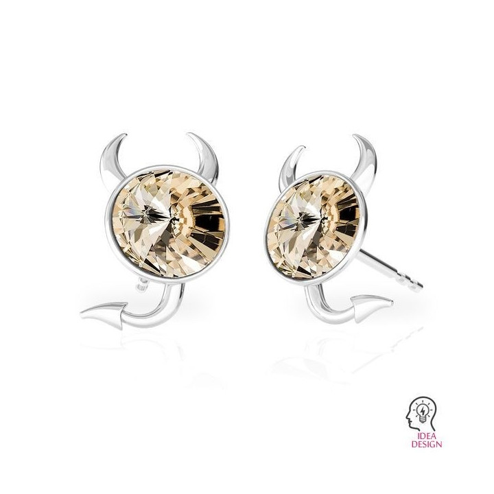 G0797-Pereche tortite cercei Stanga-Dreapta Devil pentru Swarovski 112 de 6MM