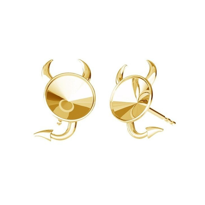 G0797-Pereche tortite cercei Stanga-Dreapta Devil pentru Swarovski 112 de 6MM