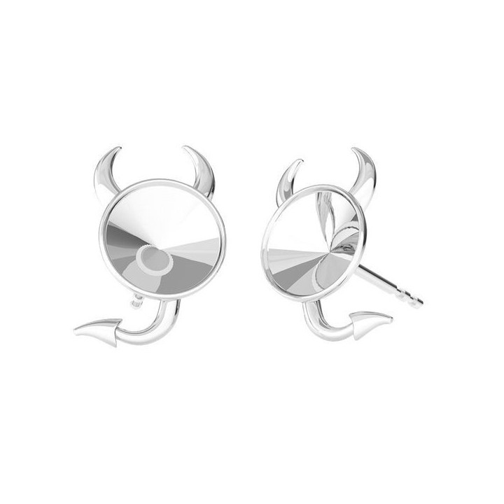G0797-Pereche tortite cercei Stanga-Dreapta Devil pentru Swarovski 112 de 6MM