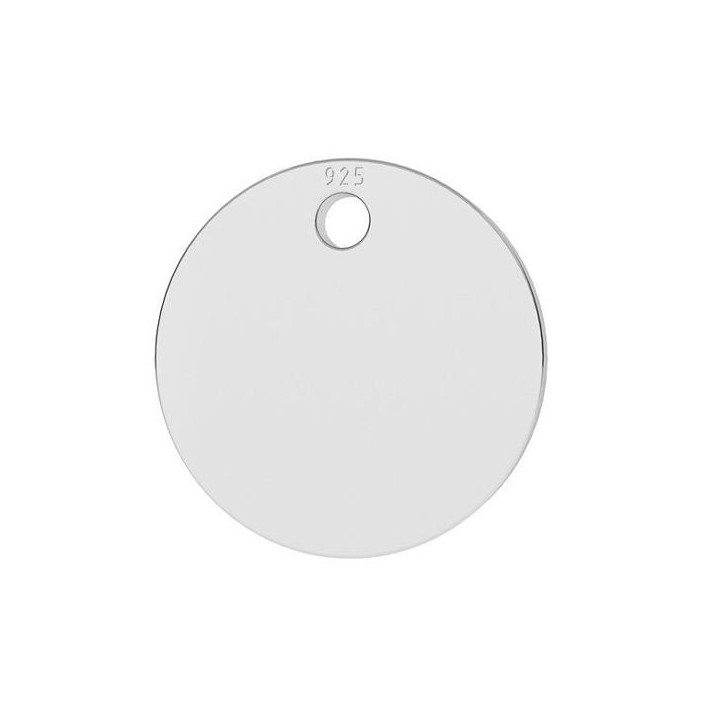 G0863-Charm banut argint cu o gaura si za 12.00mmx0.40mm