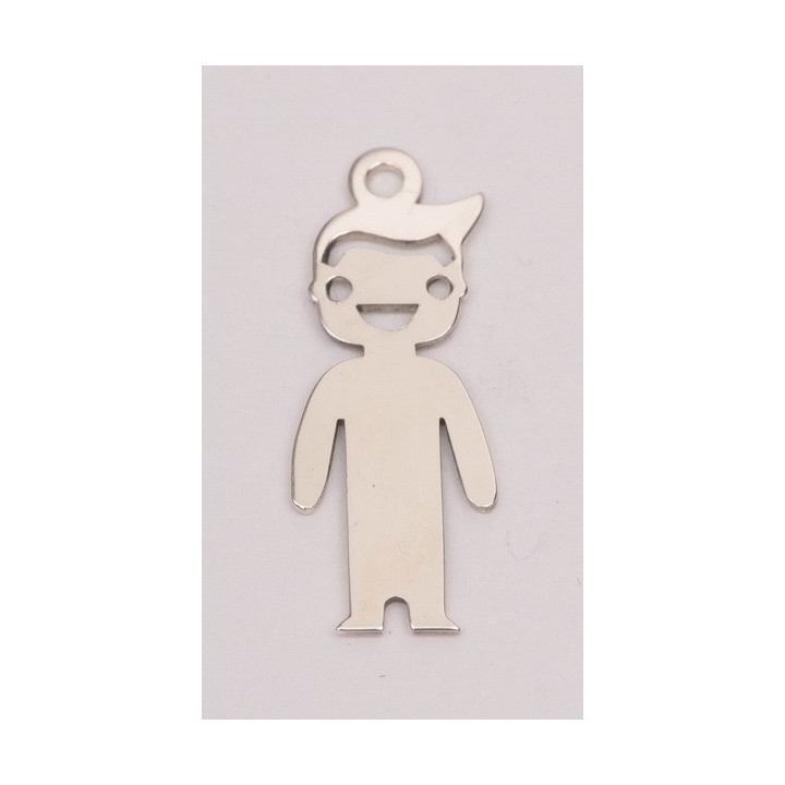 E0169-N-Pandant din argint baietel 20x8.5mm 0.5mm