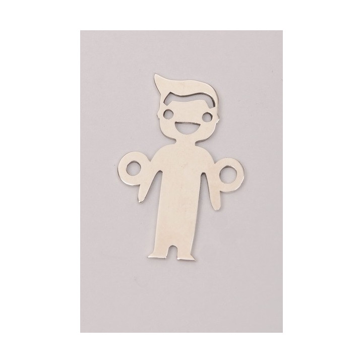 Pandant din argint 925 pentru bratara baietel 20x13.30mm 0.5mm E0171-N - bijuterii personalizate din argint | simoshop