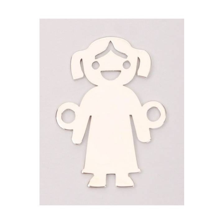 Pandant din argint 925 pentru bratara fetita 20x14.5mm 0.4mm E0172-N - bijuterii personalizate din argint | simoshop