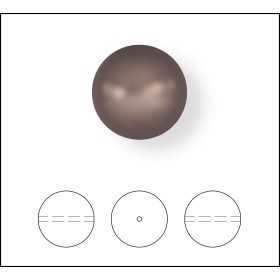 2264-Swarovki Elements 5810 Crystal Velvet Brown Pearl 2mm-1buc - bijuterii personalizate din argint | simoshop