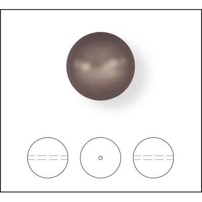 2264-Swarovki Elements 5810 Crystal Velvet Brown Pearl 2mm-1buc - bijuterii personalizate din argint | simoshop