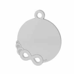G229-Charm banut  argint 17.50x14.60mm cu infinit 1 buc