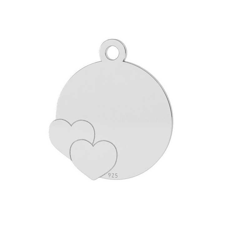 G1875-Charm argint 925 cu inimioara perforata 15MM-1 buc