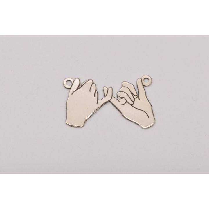 LASER-CUT-089-Link pinky promise decupat 23x14mm 1 buc