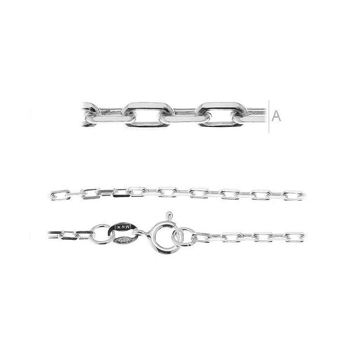 G0242-Lant argint 925 2.10mm x45 cm cu incuietoare