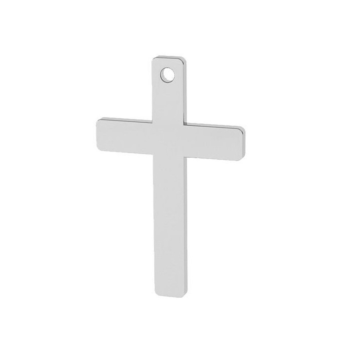 G1284-Pandantiv cruciulita argint 12x23mm grosime 0.4mm