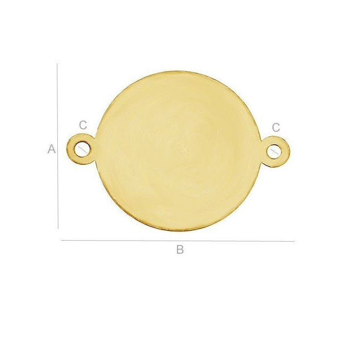 G1352-Link banut argint 14mm x 18.6mm grosime 0.5mm 1buc - bijuterii personalizate din argint | simoshop