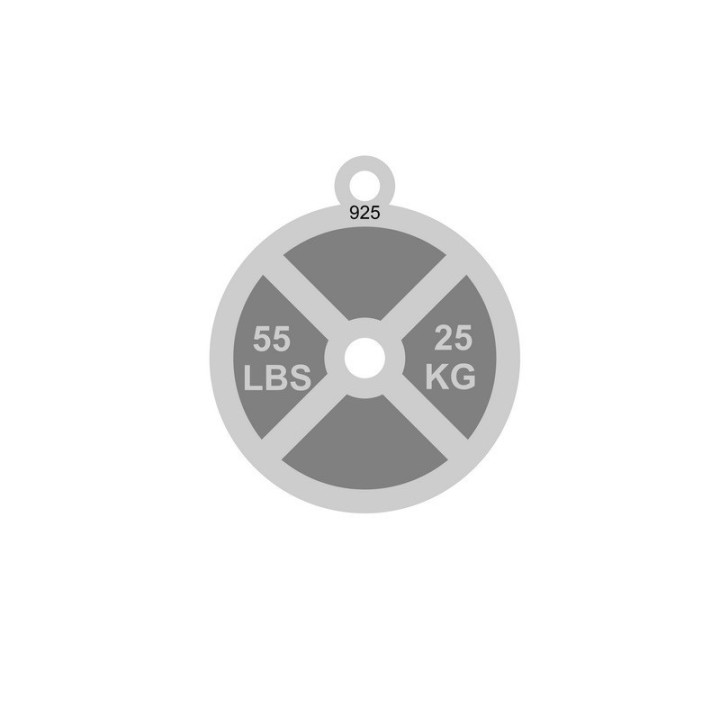 E0025-Greutati din argint 18mm x 16mm 0.33mm 1 buc