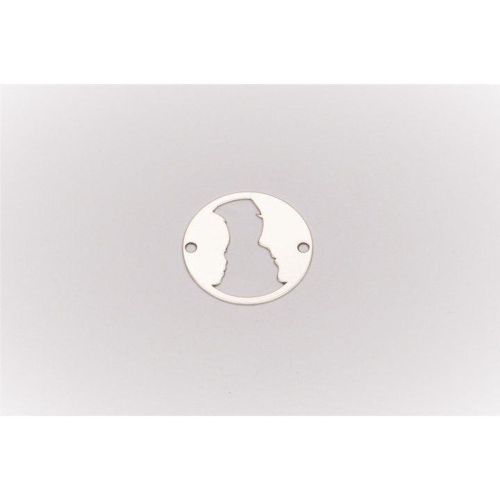 E0011-Link banut 16.5mm 0.33mm decupat cu model mama si copil 1 buc
