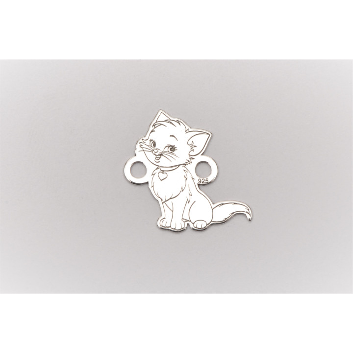 Marie pussycat din argint 16mm x16mm  0.4mm