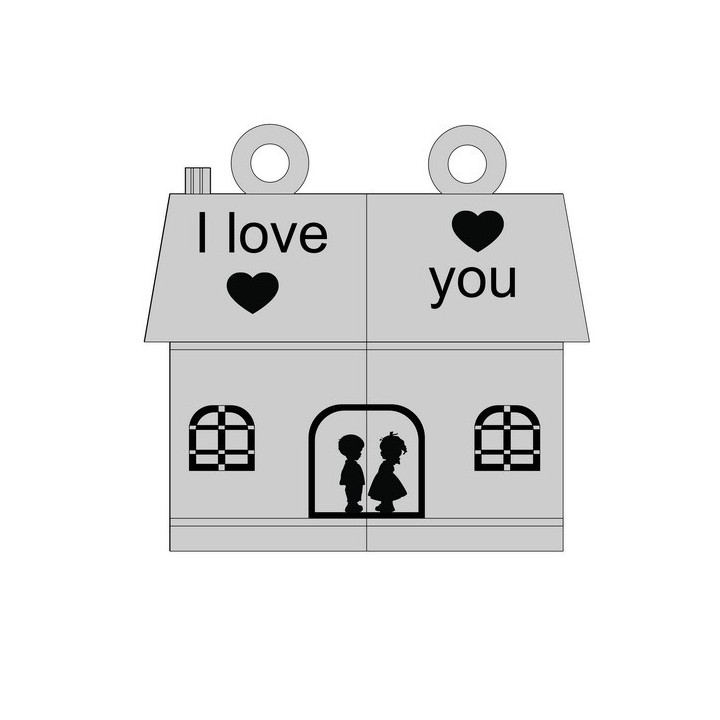 E0031-Pereche charm-uri casuta 20x20mm 0.3mm