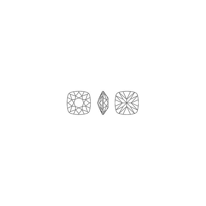 P0542-Swarovski Elements 4470 Scarlet Silver Patina Unfoiled 12 MM-1buc