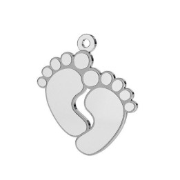 G1683-Charm picioruse 21x16mm 0.4mm 1buc - bijuterii personalizate din argint | simoshop