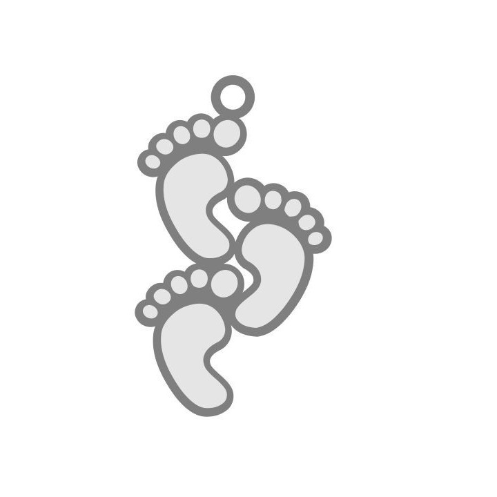 E0063-Charm talpite din argint 22x12mm 0.4mm