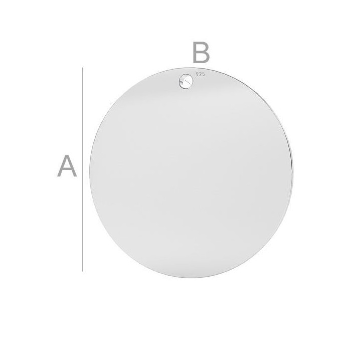G0588 Charm banut argint cu o gaura fara za 16.50mm 0.50mm - bijuterii personalizate din argint | simoshop