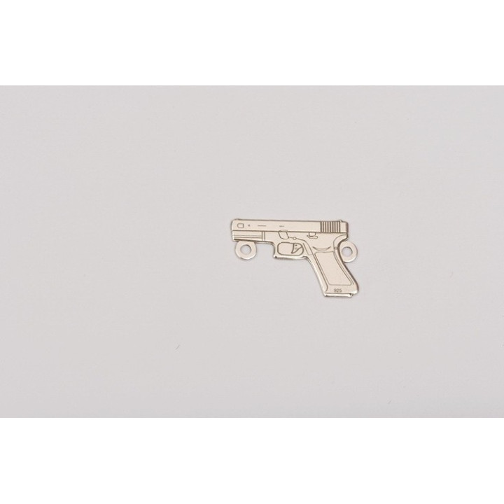 E0107-Link decupat argint 925Pistol 0.4mm