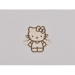 E0068-G-Link Hello Kitty din argint 925 14.15x14 - 0.4 mm-1 buc