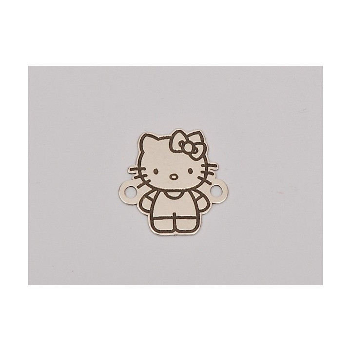 E0068-G-Link Hello Kitty din argint 925 14.15x14 - 0.4 mm-1 buc