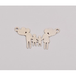 E0185-Link parinti si copil din argint 925 20x13 mm 0.5 mm-1 buc