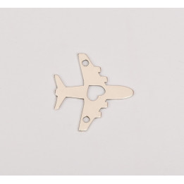 E0189-N-Link avion decupat din argint 925 15x15mm 0.5mm grosime-1 buc