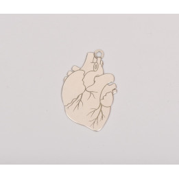 E0190-Charm diagrama inima din argint 925 20x13.5mm 0.4mm grosime