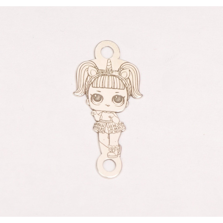 E0043-G-Link Masha din argint 16x11mm 0.33mm