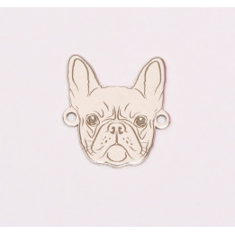 E0214-G-Link Bulldog decupaj  Argint 925 dimensiuni 11x12x0.33mm-1buc