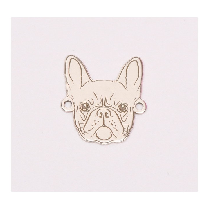 E0214-G-Link Bulldog decupaj  Argint 925 dimensiuni 11x12x0.33mm-1buc