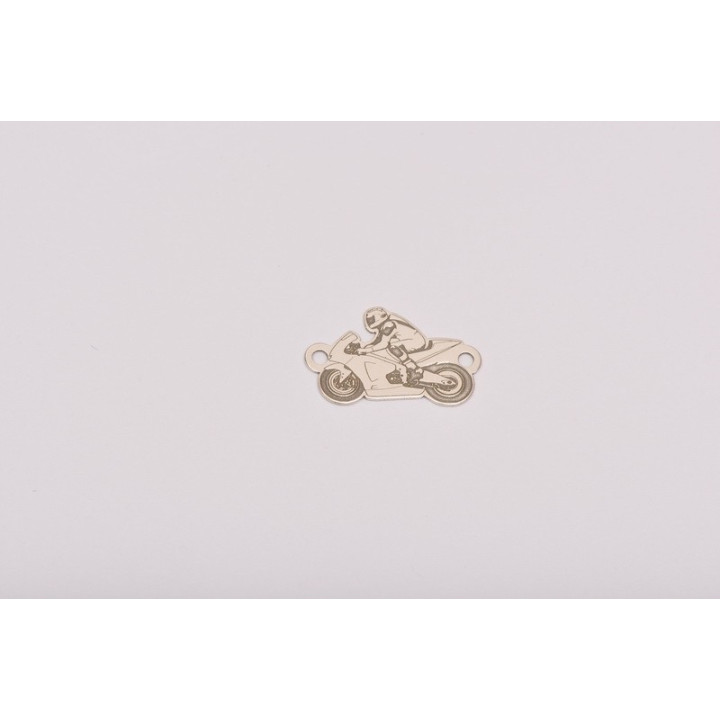 E0215-G-Link Motocicleta decupaj  Argint 925 dimensiuni 18x12x0.4mm-1buc