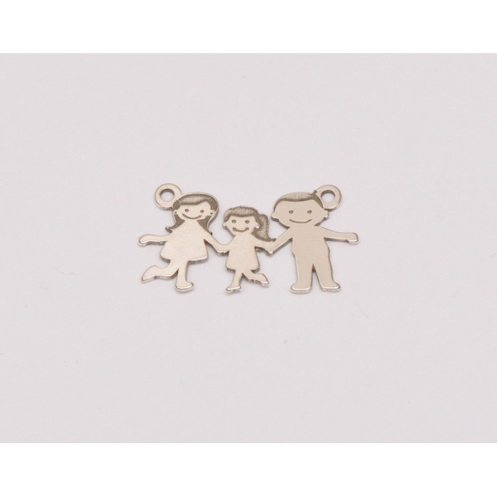E0224-N-Link familie (parinti si o fetita) -22x13x0.6 mm-1 buc